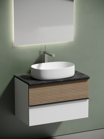 Столешница Sancos TT80A1X 80х50 накладная цвет черный